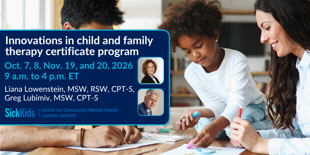 Innovations in child and family therapy certificate program